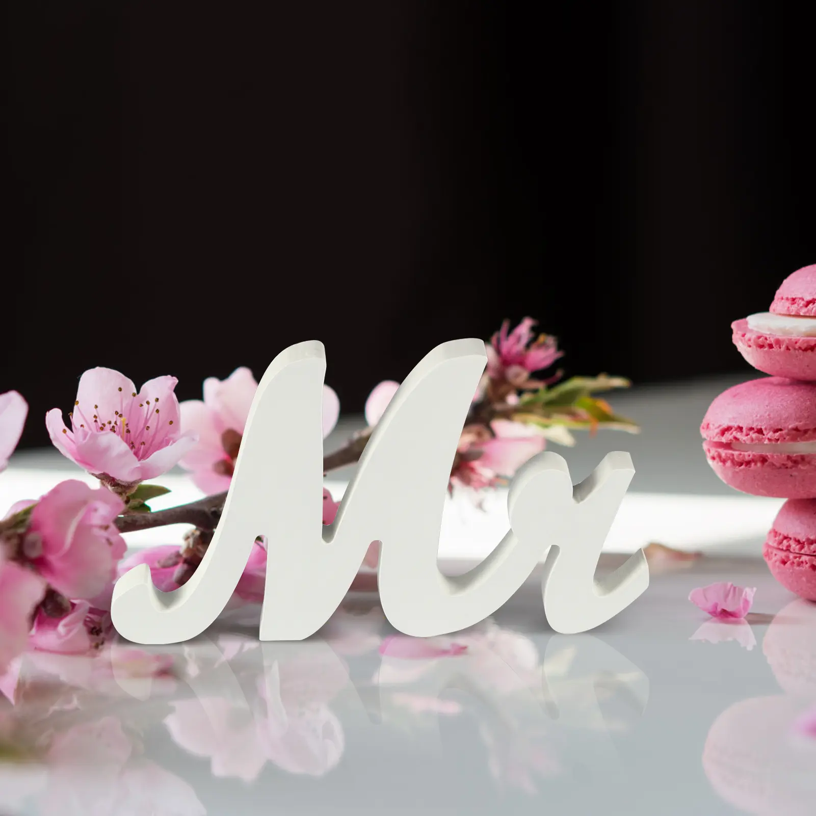 Rustic Freestanding Wooden Mr & Mrs Letter Sign, Vintage‑Style Large Table Centerpiece and Photo Prop, Decor for Wedding Sweetheart Table, Just Married Party, Anniversary and Fireplace Mantel