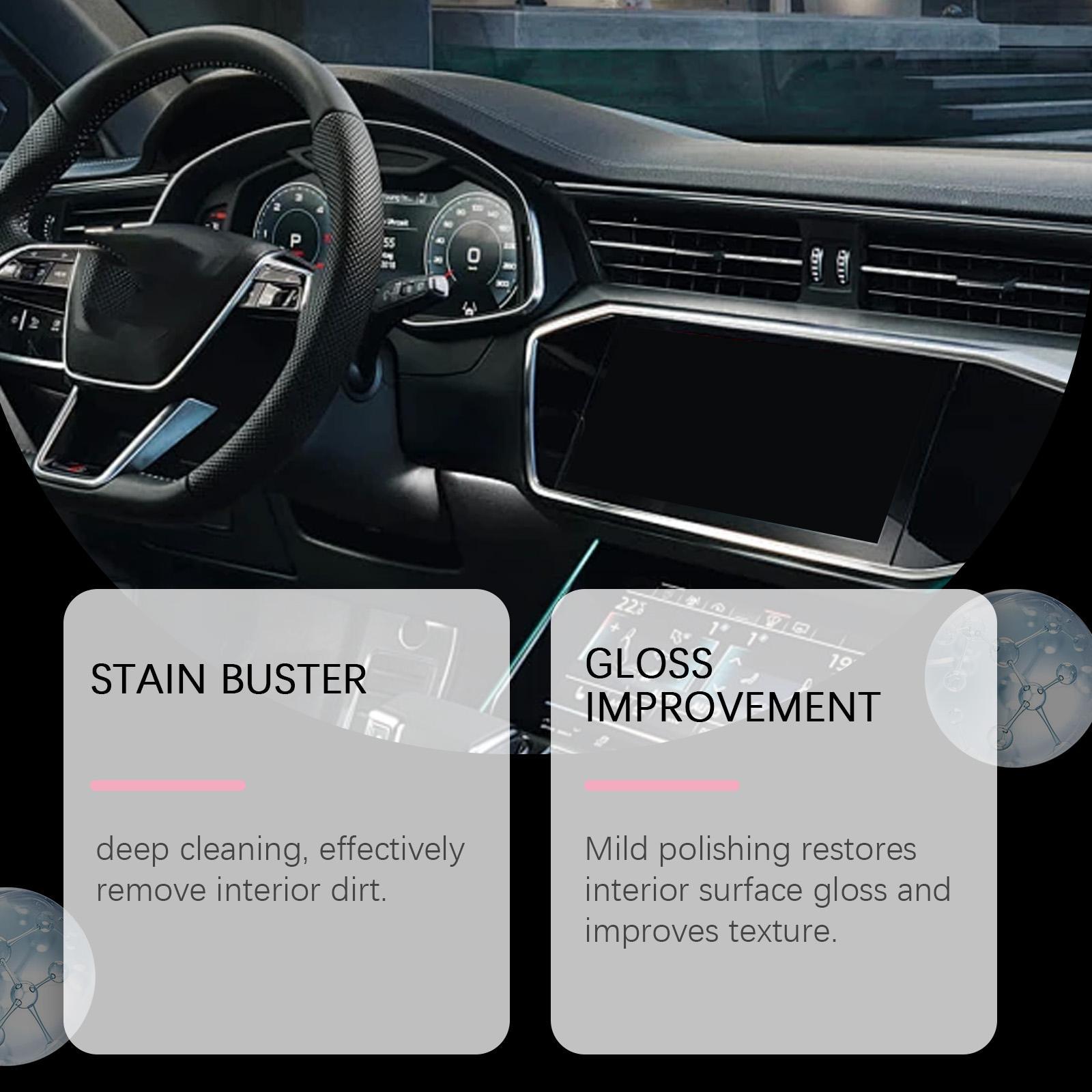 Car interior Cleaner-UltimateProtection for Vinyl, Rubber, and PlasticSurfaces Car Interior Detailer andProtectant, waterless Spray Wax:Plastic.Rubber, Leather Cleaner for Carnteriors&Exteriors、Quick Detailer Automotive Care、Durable Protection Glossy