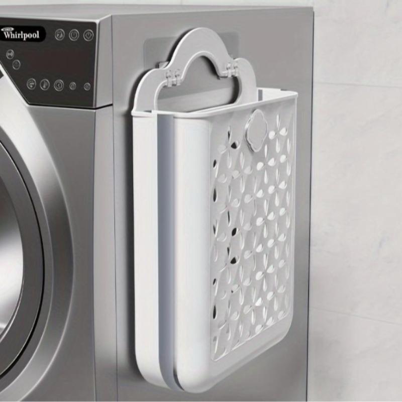 Foldable Laundry Basket, Wall Mounted Storage Basket, Modern Durable Plastic Storage Basket for Clothes, Toys, Snacks, Fruits