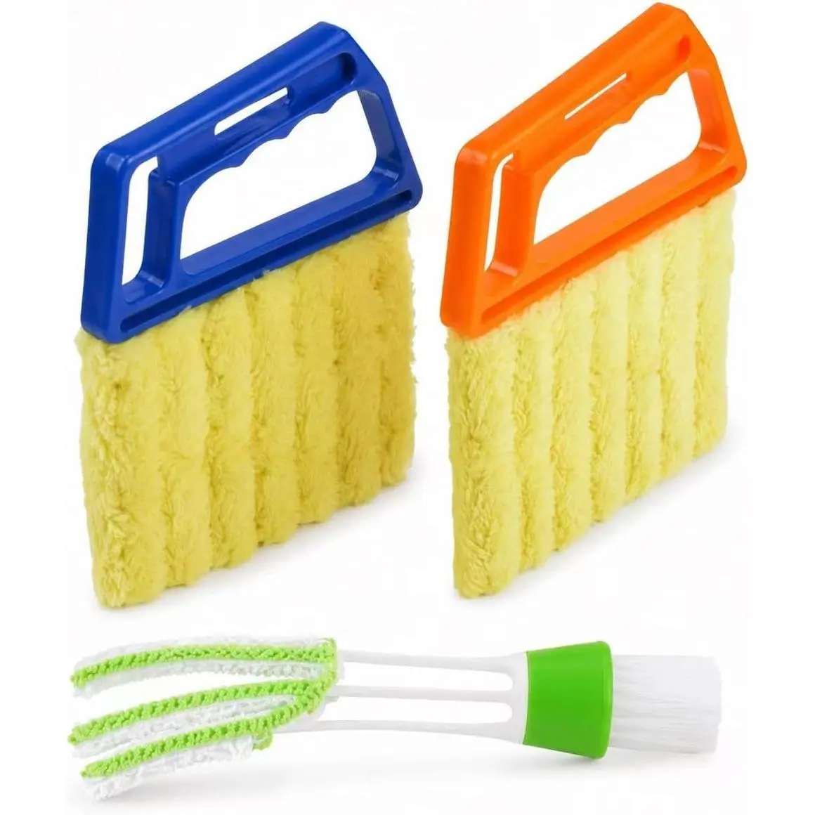3 Pack Window Blind Cleaner Duster Set with 7-Finger Venetian Blind Cleaning Brush, Air Vent & Shutter Dust Cleaner Tool for AC, Keyboard, Fan, Window Blinds &  Cleaning