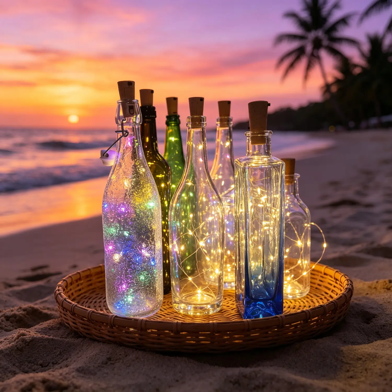 Multicolor Bottle Cork String Lights, 6.6ft 20-LED Copper Wire Battery-Operated 0.6-0.9 in Diameter Party & Mood Lighting for DIY Crafts, Wedding Decor 【bottles not included】) fairy lamp