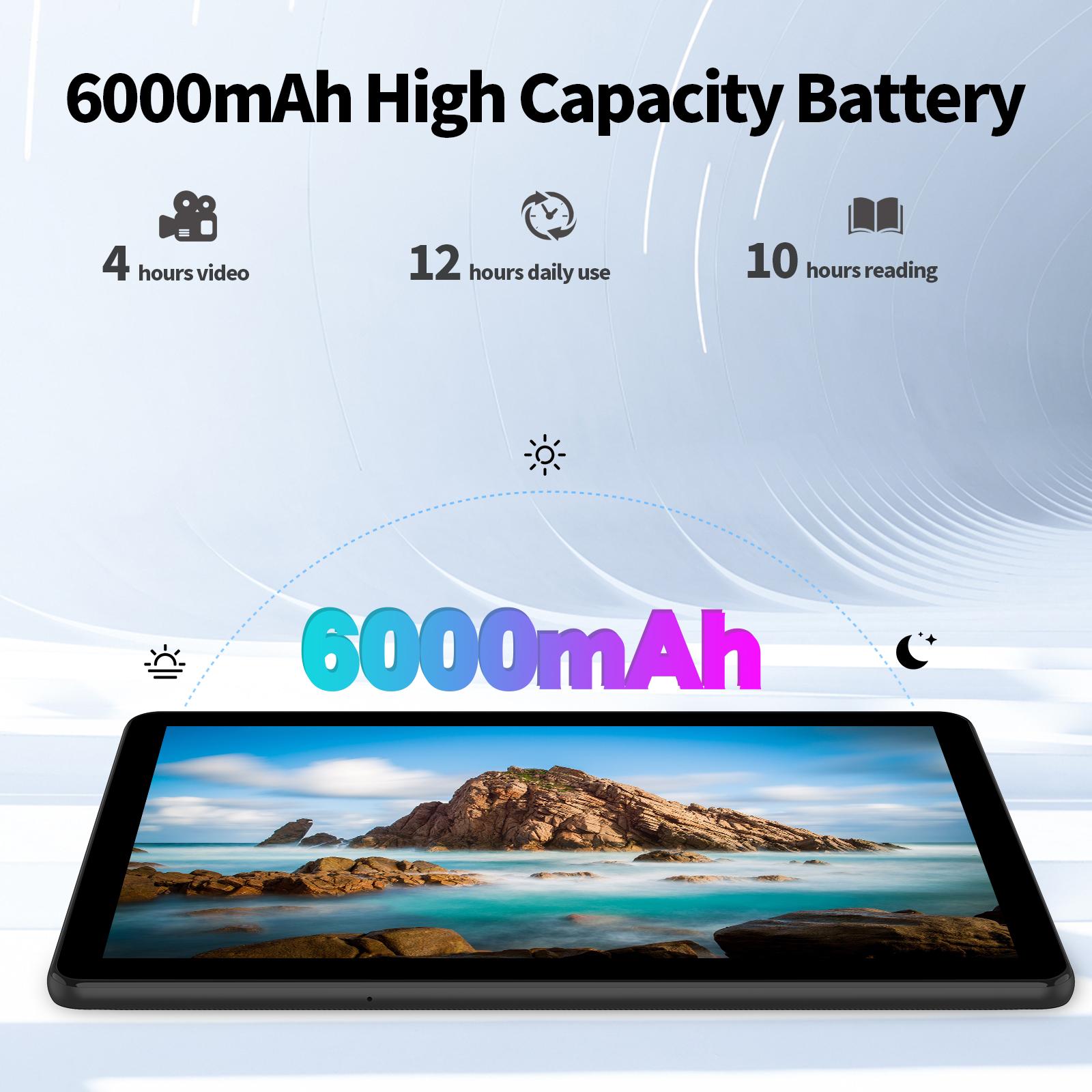 10.1 Inch with Bluetooth-compatible Keyboard Mouse Combo, Quad Core Processor, 16GB Storage, 64GB RAM, 1280x800 Screen, Lithium Battery, Smart Android Tablet