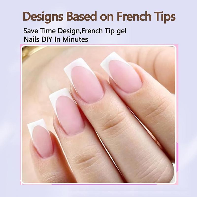 French Colorblock Press on Nails, 120pcs/box Matte Medium Square Acrylic False Nails, Press on Full Cover Artificial False Nail for Women Girls DIY Nail Art, Stylish Acrylic Nails