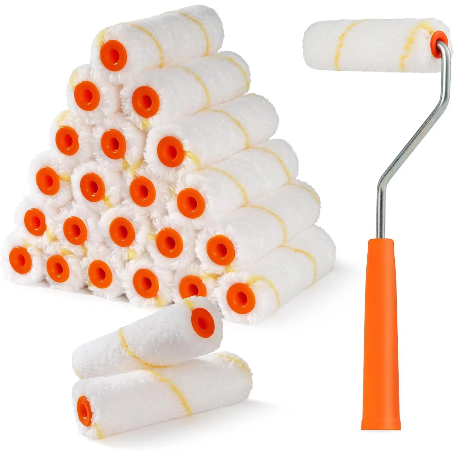 24 Pack Microfiber  Roller 4 Inch, 3/8 Inch Nap