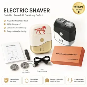 Men's Electric Shaver, USB Charging, Waterproof, Magnetic Blade, Compact Design, Portable, Ideal Gift for Men, Travel-Friendly
