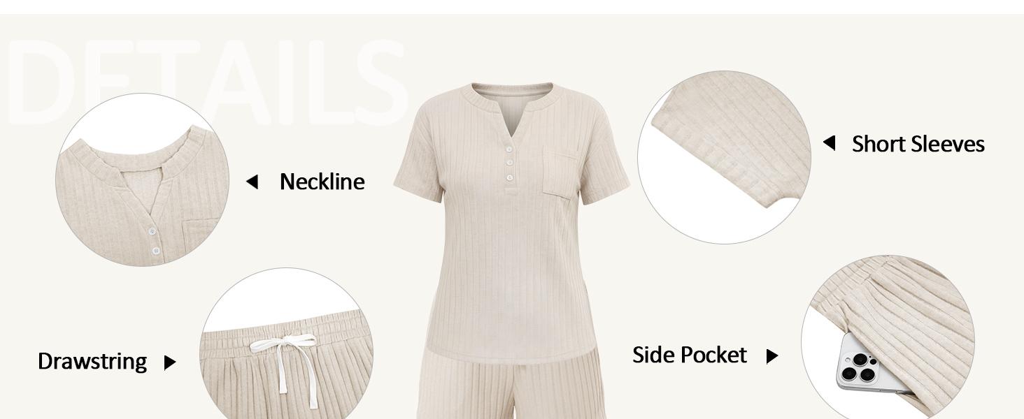 Yousify 2 Piece Short Sets for Women Summer 2026 Lounge Short Sleeve Henley Outfits Sweatsuit with Pocket Yousify 2 Piece Short Sets for Women Summer 2026 Lounge Short Sleeve Henley Outfits Sweatsuit with Pocket