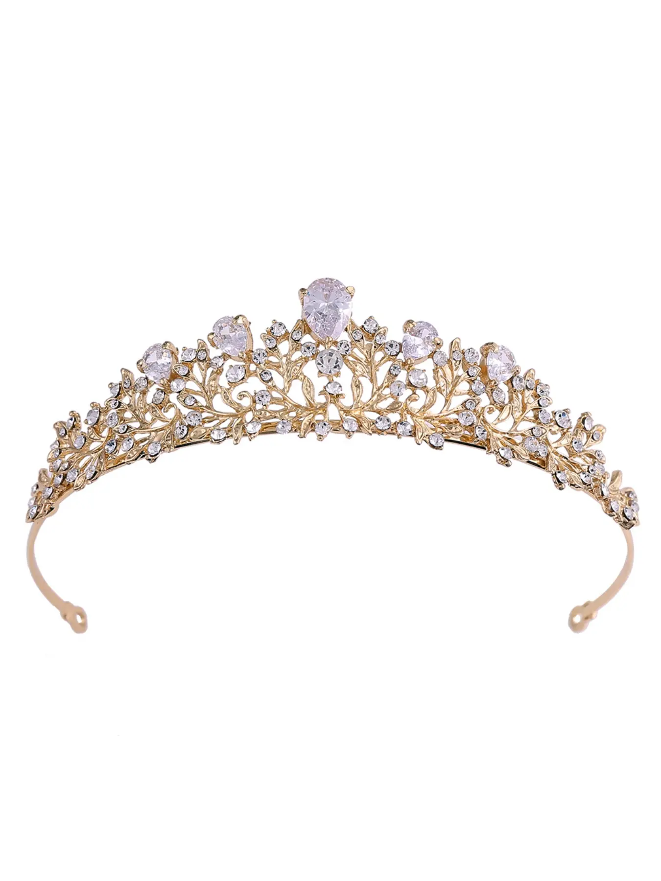 Bride alloy zirconia crown floral Korean-style crystal hairband phoenix coronet wedding accessories