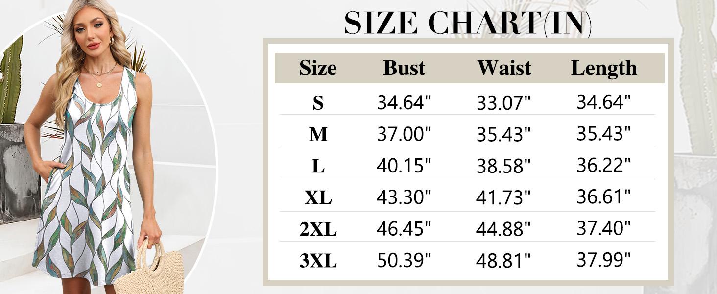WIHOLL Womens Summer Dresses Loose U Neck Sleeveless Sundresses Dress with Pockets SpringStatements
