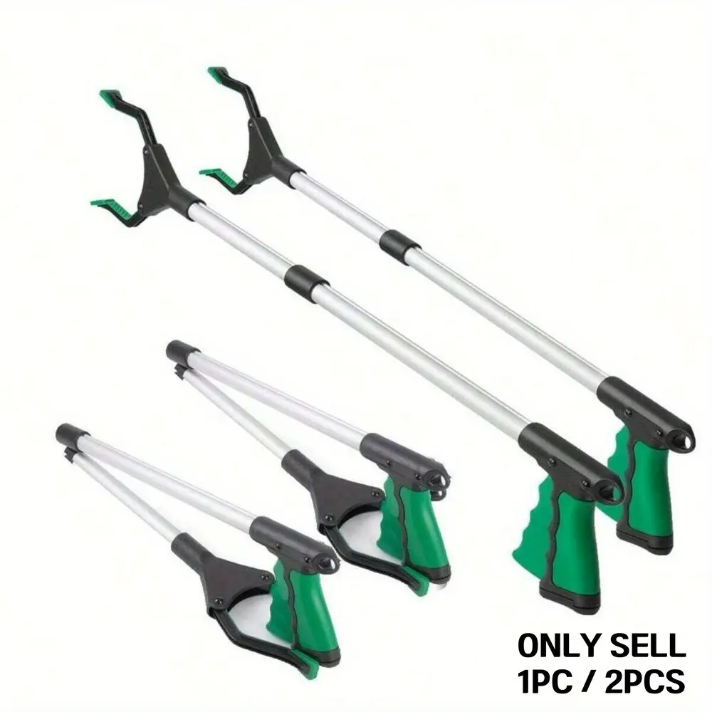 Grabber Tool Set, 31.5 Inch Reach Extended Design, Portable Foldable Grip & Rotating Jaw, Ideal for Elderly Use, Gift for Parents, Garden Tool Rotating