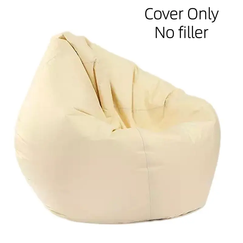 1 piece Lazy Sofa Bean Bag cover ( Cover Only,No filler ) Easy to Clean Sleepable or Lying Tatami Bedroom Living Room Small Seating Pier Reading Sofa Chair