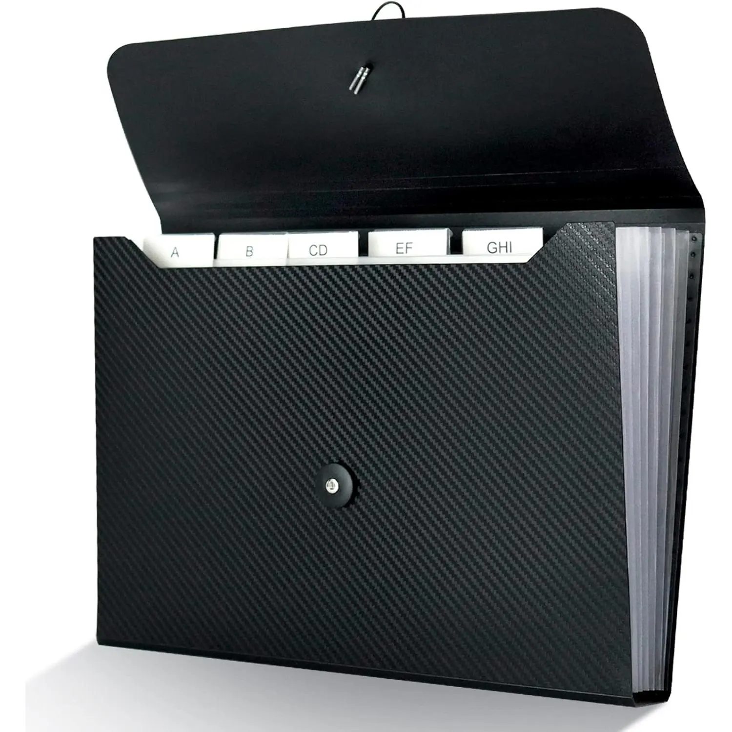 7 Pocket Expanding File Folder with Tab Inserts Accordian File Organizer | Document Receipt Organizer, Accordion Folder File Keeper A4 Letter Size, for School  Office, Black