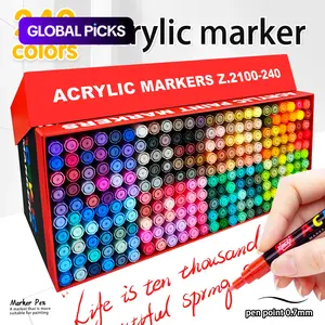 Guangna Acrylic Marking Pen Set, Stackable Soft Tip Pens, Stackable Design, Art Markers, Coloring Book Markers, Drawing Markers, Large Capacity, High Capacity Pack, Gift for Professional Art Painting, Halloween & Christmas Supplies #GLOBAL PICKS