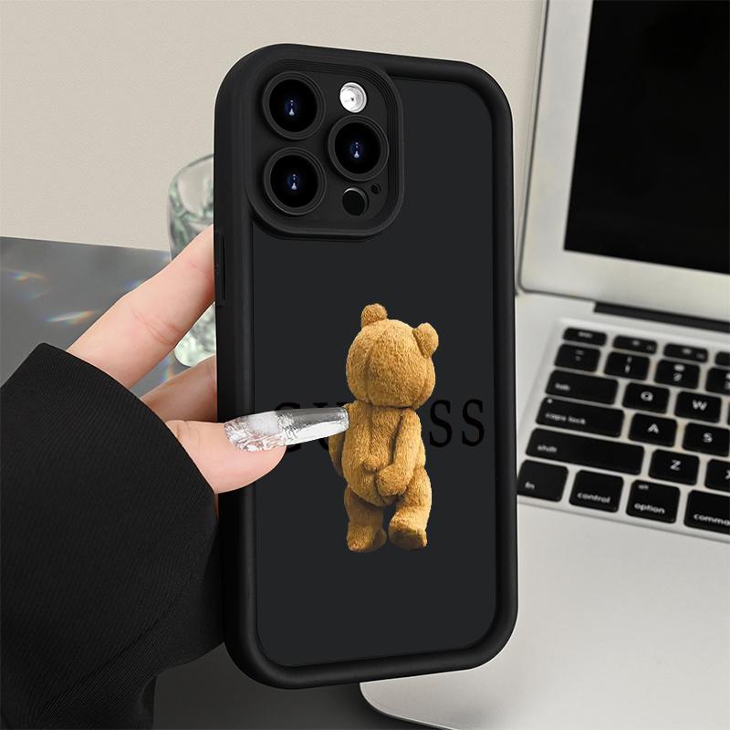 Phone Case - Cartoon Bear Design Mobile Phone Case, Enhanced for Shock Resistance And Drop Protection, Unisex, Compatible with for iPhone 17 E Air Pro ProMax iPhone16 15 14 Plus 13 12 Mini 11 X XS XR, Ideal for All Users