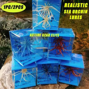 Realistic Sea Urchin Soft Bait, Large Size Single Pack, Medium Size Twin Pack, Durable Tpe Material, Fishing Lure Fake Bait, Soft Fishing Lures, Artificial Lures
