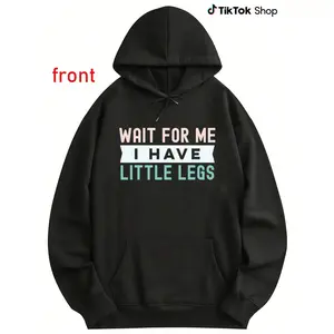 Funny Height Sarcasm Printed Hoodie Long Sleeve Outdoor Wear for Men & Women Soft Fabrics Pop Prints Flattering Cuts