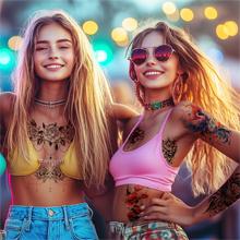 24-Pack Half Sleeve Temporary Tattoos for Adults - Realistic 3D Lion, Eagle, Skull, Jesus & Greek God Designs |   Waterproof Forearm Body Stickers for Men & Women (Gothic Style, Long Lasting)