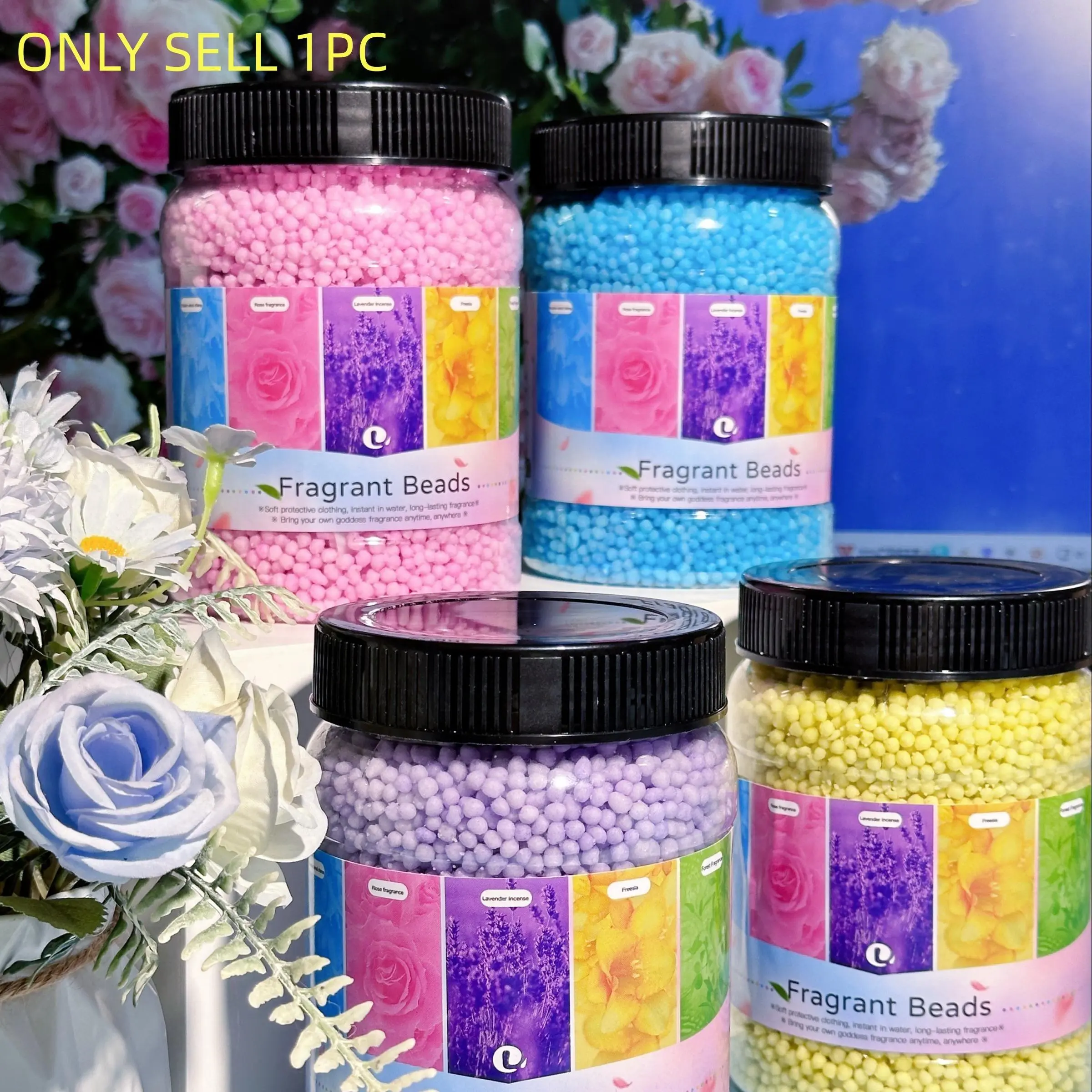 800g Colorful Floral Fragrance Laundry Booster, Long-Lasting Scent, Multi-Purpose Fabric Softener, Anti-Static, 5 Scents, Home/travel/apartment Essential