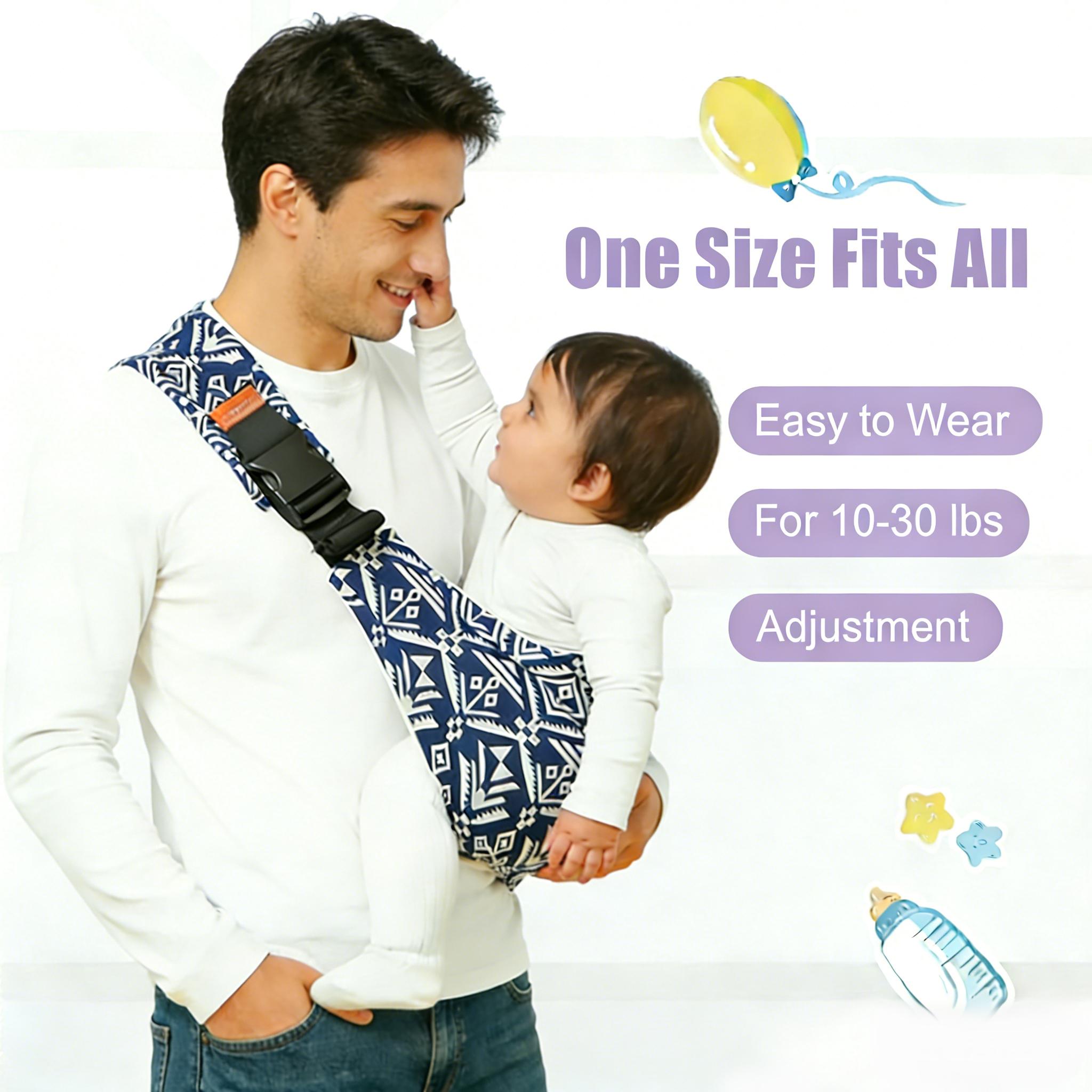 New Baby Toddler Sling Carrier with Non-Slip Hip Seat - Lightweight Portable for 10-30lbs Infants (6+ Months), Perfect Gift for Parents