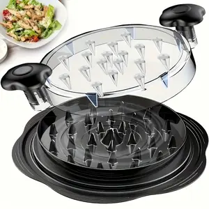 Comfortable Chicken Shredder with Non-Slip Grip - Manual Meat Shredder for Pork, Beef and Chicken - Twist Design, Easy to Use, Suitable for Kitchen Gadgets, Meat Shredding | Comfortable Grip | Plastic Structure, Meat Shredder