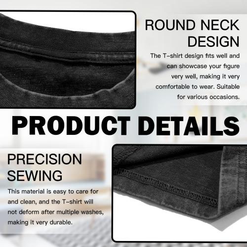 Washed T-shirt made of 100% cotton with double-sided printing Stranger Things Vintage Eighties Retro Group Shot Title Logo T-Shirt