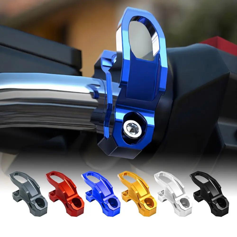 Motorcycle Front Handlebar storage Hook Universal Front Mount, Anodized Aluminum Alloy, CNC Motorcycle Modification Parts Moped Scooter Helmet Hook, for PCX125/150/160 NMAX XMAX 150 Moto Accessories