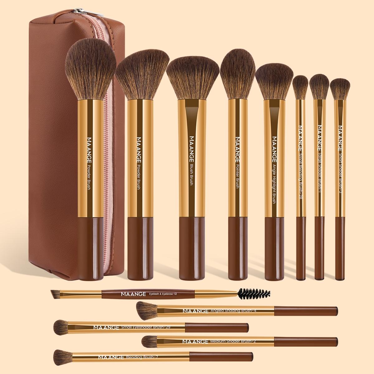 Makeup Brush Set with Storage Bag, 14pcs/set Professional Makeup Brushes for Foundation, Powder, Concealers, Eyeshadow, Makeup Blending Brush, Eyelash Brush, Makeup Tools for Women