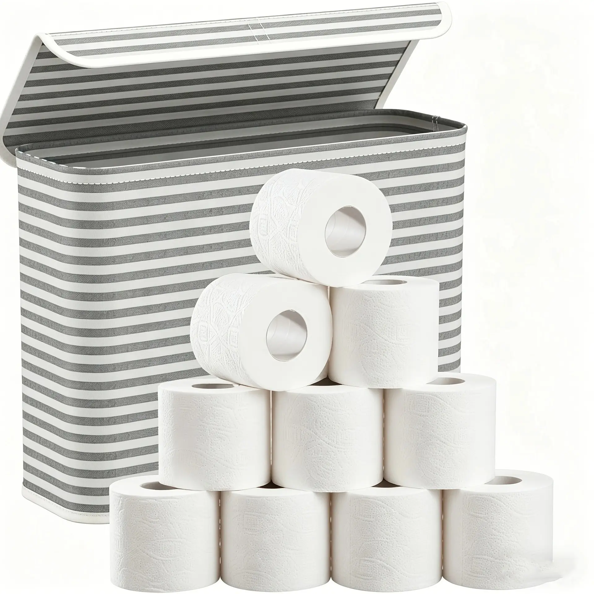 Commercial Large Roll Toilet Paper, Bulk Bathroom Tissue Rolls, Disposable Napkins, Convenient Storage Box, Ideal for Offices & Restaurants