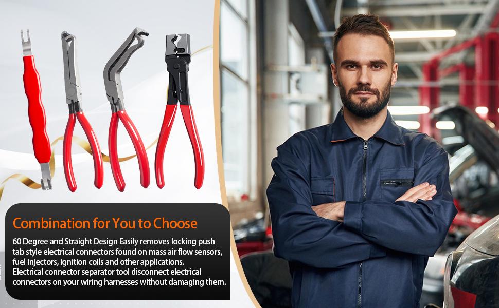 2 Pcs Automotive Electrical Terminal Connector Separator Removal Tool, Plug Connector Disconnect Tool, Universal Electrical Tools for Cars