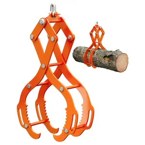 36" Log Tongs, 4 Claw Log Grabber,Eagle Claw Design Skidding Tongs Logging Tools