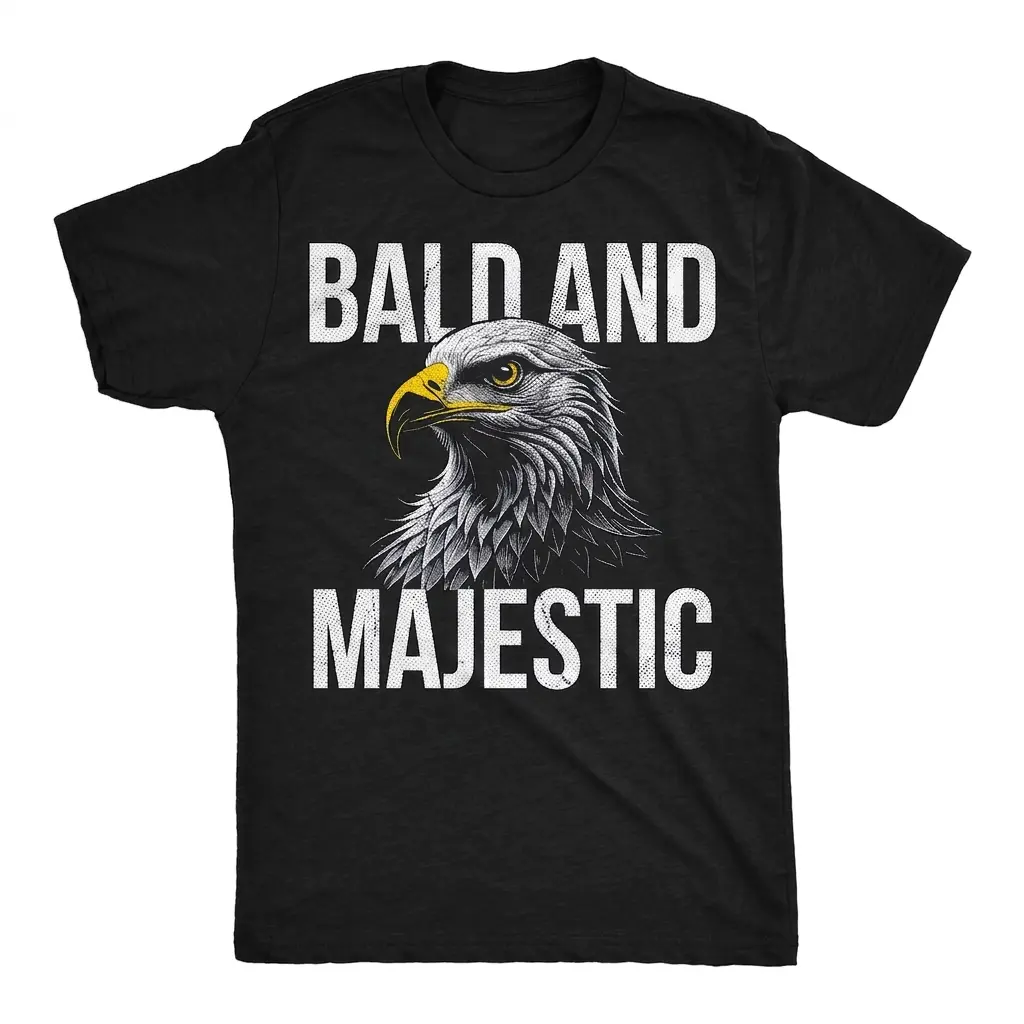 Mens Funny T Shirts Bald and Majestic Sarcastic Eagle Graphic Novelty Tee for Men Mens Funny T Shirts Cool Vintage Fashion T-Shirt Gift Classic Menswear Sarcastic Apparel for Men Funny Animal Short Sleeve Navy -