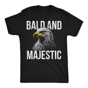 Mens Funny T Shirts Bald and Majestic Sarcastic Eagle Graphic Novelty Tee for Men Mens Funny T Shirts Cool Vintage Fashion T-Shirt Gift Classic Menswear Sarcastic Apparel for Men Funny Animal Short Sleeve Navy -