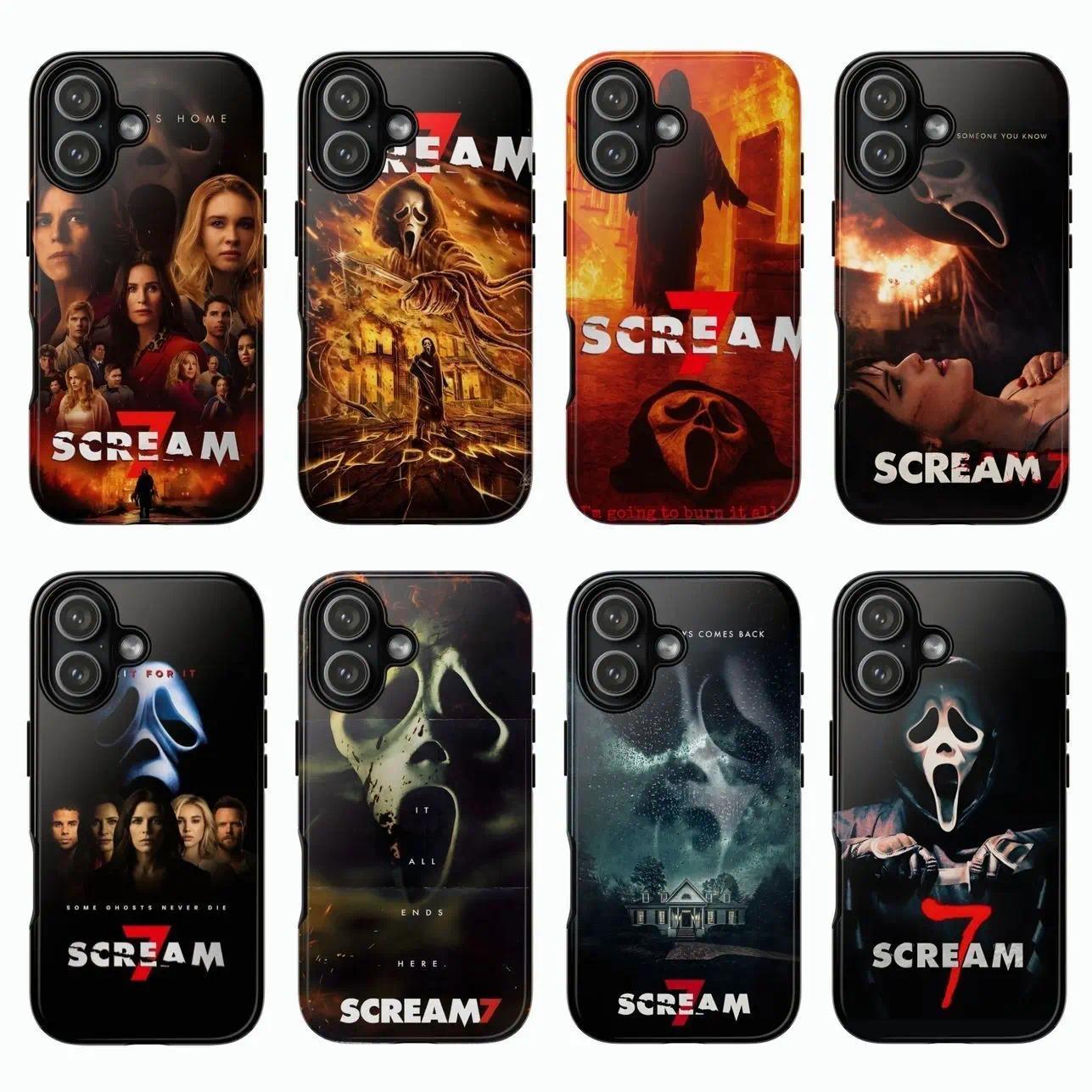 Scream 7 30th Anniversary of Scream Tour 2026 Movie Double-layer durable phone Cases For iPhone 17 16 15 14 13 12 Promax Pro Plus, hard shell protection ,Unique design,best Gift