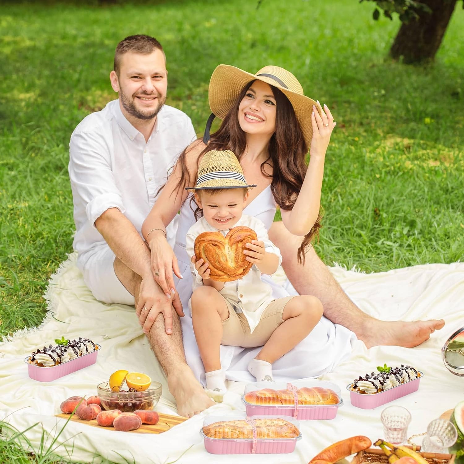 60 Pack 6.8oz Mini Loaf Baking Cake Pans with , Rectangle Disposable  Foil Loaf Baking Pans, Small Baking Cake Tins Cup Cake Containers for Thanksgiving Christmas Individual Cakes