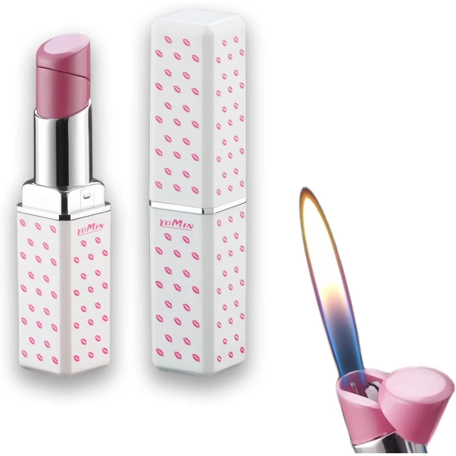 Cute Butane Carving Soft Lighter with Cute Accessories, for Candles Gifts Camping (No Butane Fuel) (01#) - Home Supplies Home Decor Candle Holder Companion