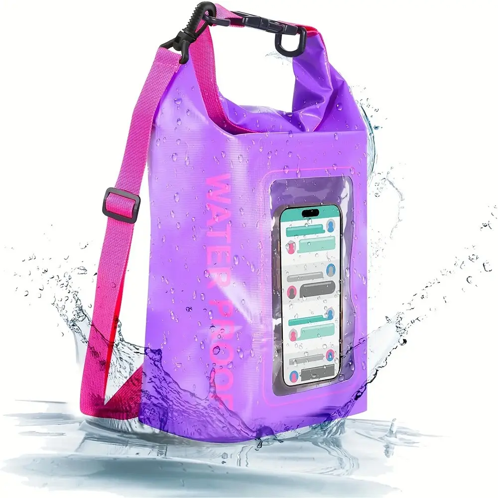 High-Quality 5L Waterproof Dry Bag | Roll-Top Design & Clear Phone Window | Must-Have Outdoor Gear for Beach, Kayaking & Water Sports Dry Bags Waterproof