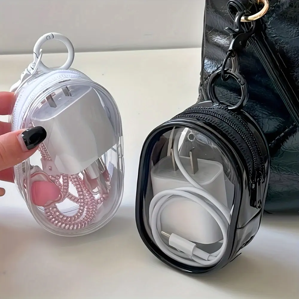 Mini Digital Bag With Zipper Portable Storage Bag Headphone Charger And Data Cable Organizer For Travel Outdoor Back To School Essential Accessories