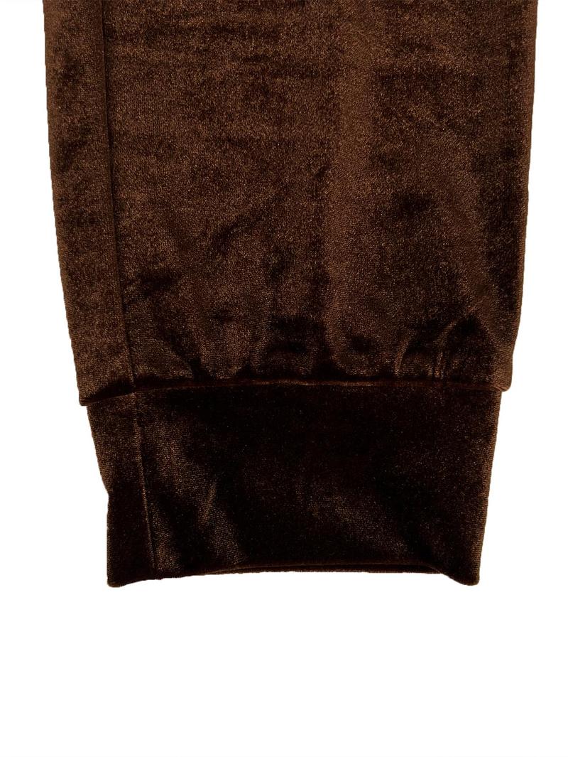 Joyfunear Women's Velvet Tracksuit Set: Hooded Zip-Up Jacket + Jogger Pants