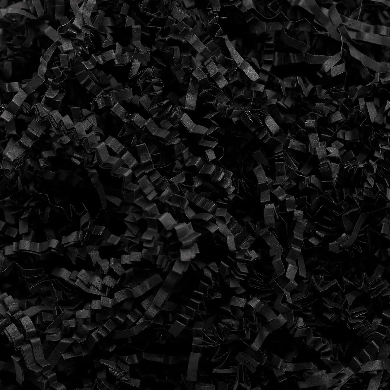 8oz Crinkle Cut Paper Shred Filler (1/2 LB, 8 oz Container) - Black Gift Box, Basket & Bag Cushion Stuffing for Easter, Birthday Packaging Wrapping