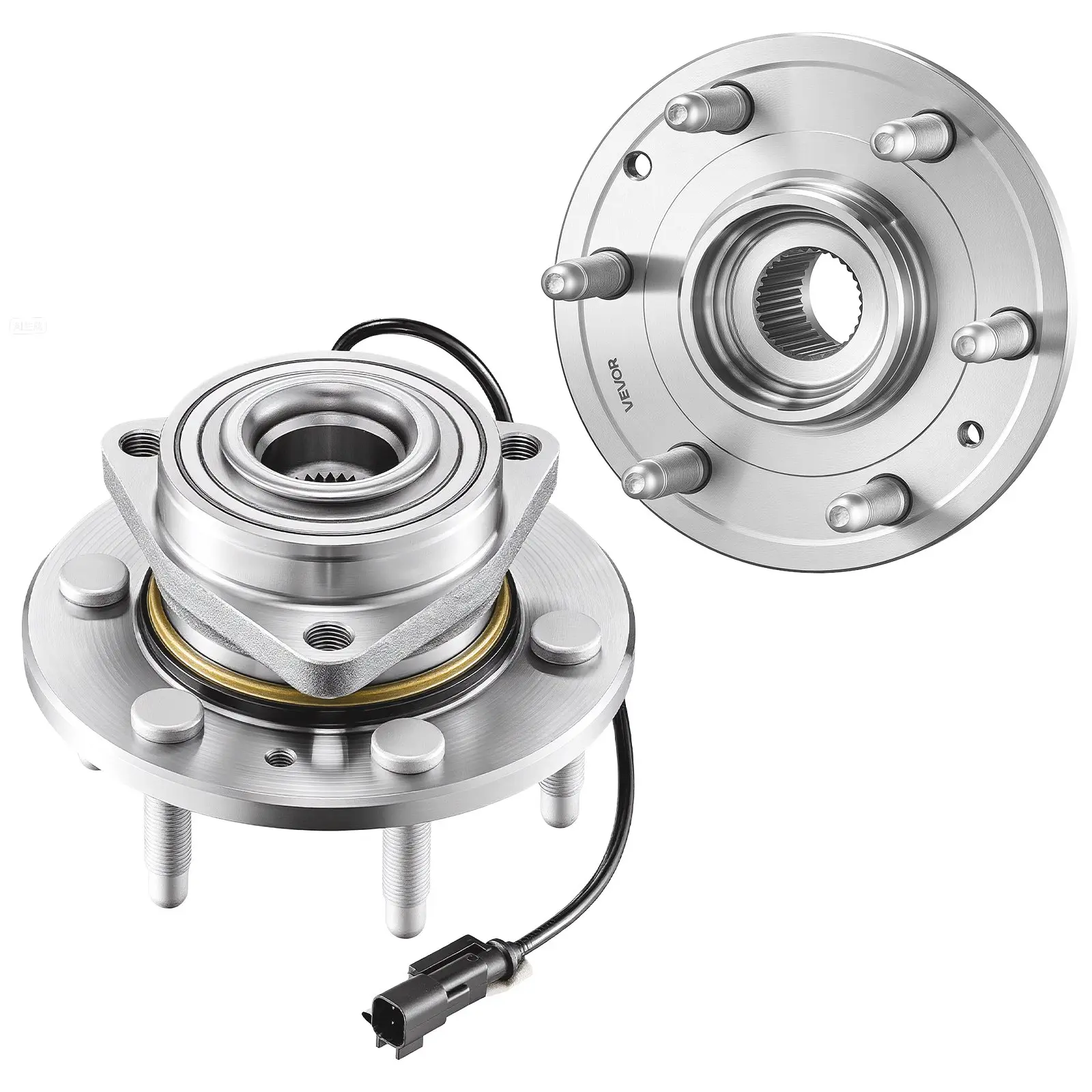VEVOR 2PCS Front Wheel Bearing & Hub Assembly with ABS Sensor - Ball Bearing Design, Easy Installation, Precision ABS Sensor, Reduces Wheel/Steering Vibrations, for 2020 Cadillac Escalade (Base,Platinum,Premium Luxury), Chevy Suburban (LS,LT), OEM 515160