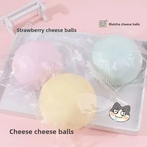 Extra-Large Fluid Cheese Ball  "Jumbo" Squishy Toy Fidget Toys for AnxietyRelief  Stress Reduction Portable Relaxation GadgetsEyeCatching Transparent Design Slow-Rising SqueezeBalls EssentiaStress Relievers for the Office or School AGreat Gift for Kids