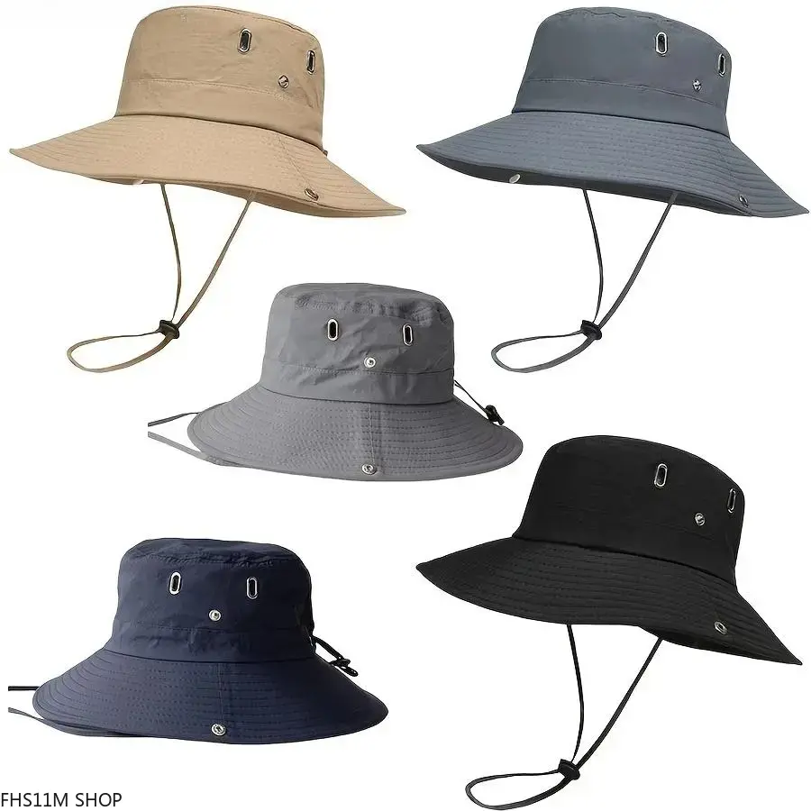Unisex 2-Pack Boonie Hat with Neck Flap, Wide Brim, UV Protection, Foldable Premium Outdoor Headwear for Hiking, Fishing, Summer Outdoor Sports Essentials, One Size, Adults
