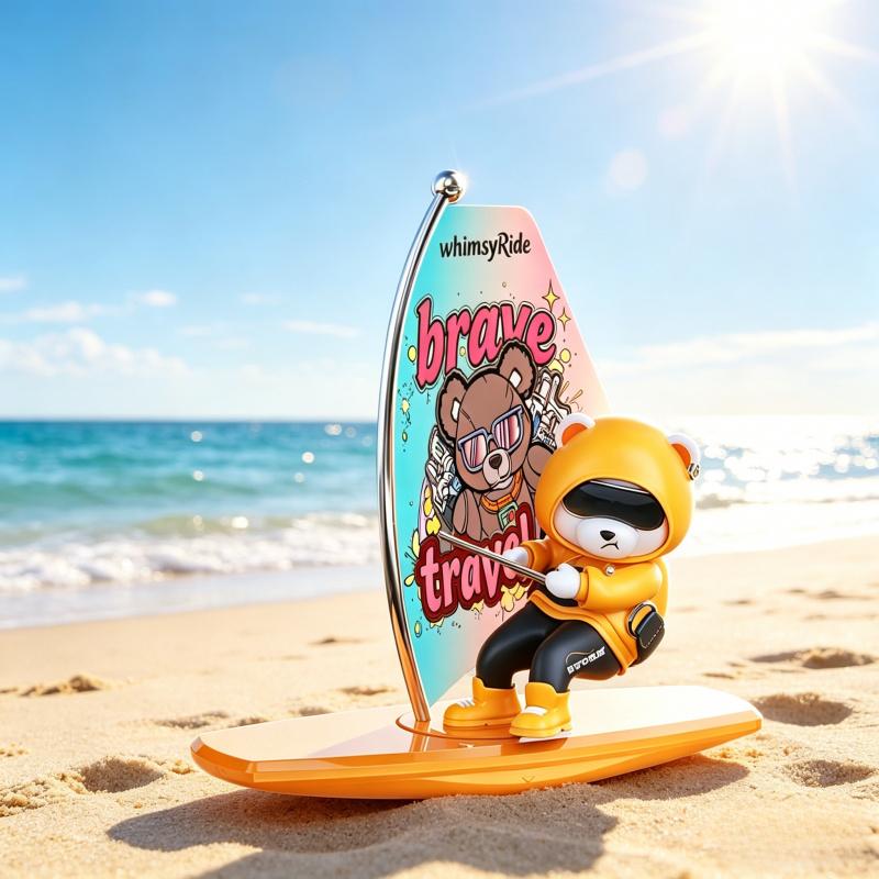 Cute Surf Bear Car Air Freshener,Reusable & Customizable Scent Diffuser ,Car fragrance,Mother's Day gift