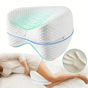 Ergonomic Memory Foam Knee Leg Support Pillow, Pain Relief for Sciatica, Lower Back, Hip Joint, Detachable Washable Cover, Ideal for Pregnant Women