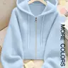 Long Sleeve Loose Casual Knit Hoodie with Zipper Cardigan Knitwear, Soft Comfortable Unique Design for Autumn & Winter Stylish Tops
