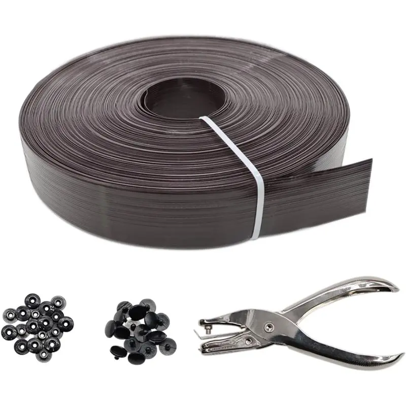 Chain Link Fence Privacy Tape Strip - 246FT Roll Outdoor Fence Cover with 200PCS Buttons, Punch Tool - DIY Backyard Privacy Solution