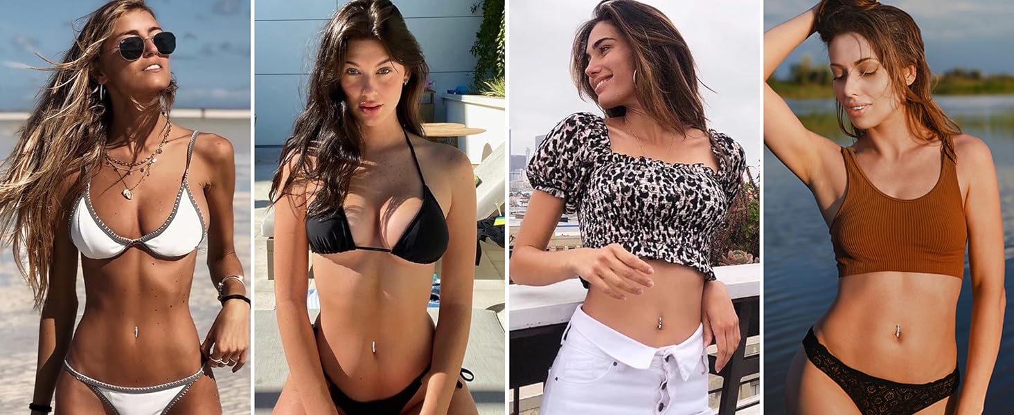 MILACOLATO 14G Belly Button Rings for Women Hypoallergenic 925 Sterling Silver Clicker Belly Button Ring Cubic Zirconia Paved Reverse Curved Navel Rings Barbell Belly Piercing Jewelry MILACOLATO 14G Belly Button Rings for Women Hypoallergenic 925 Sterling Silver Clicker Belly Button Ring Cubic Zirconia Paved Reverse Curved Navel Rings Barbell Belly Piercing Jewelry