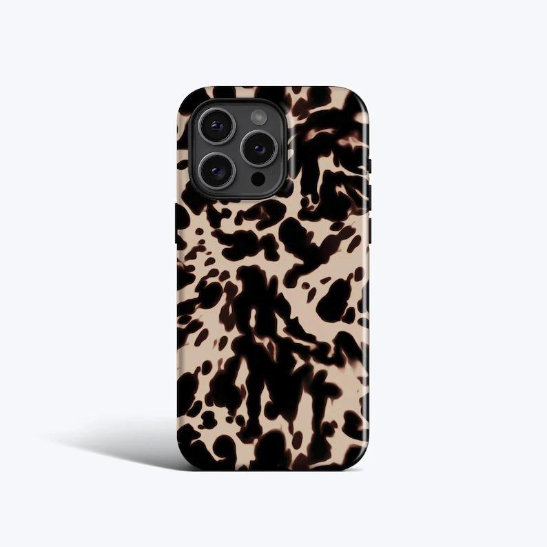 Beige Tortoise Phone Case - For iPhone 17 Pro Max, 16e, 15 Plus, 14 Pro, 13, 12 Mini, 11, , Blonde Tortoise Pattern