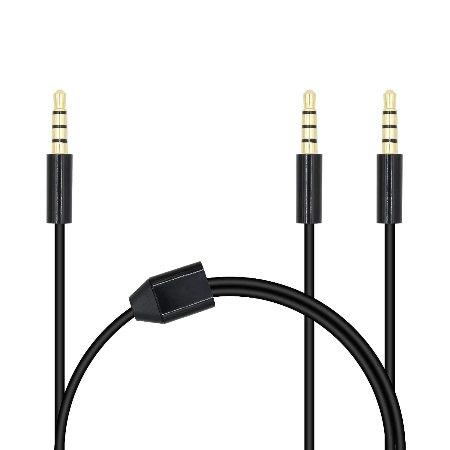 3.5mm Headphone Splitter 1 to 2-Ways 3.5mm (1/8") TRRS 4-Pole  Plated Male to 2-Male Stereo Audio Splitter  for Headphone and Speakers(1M/39In)