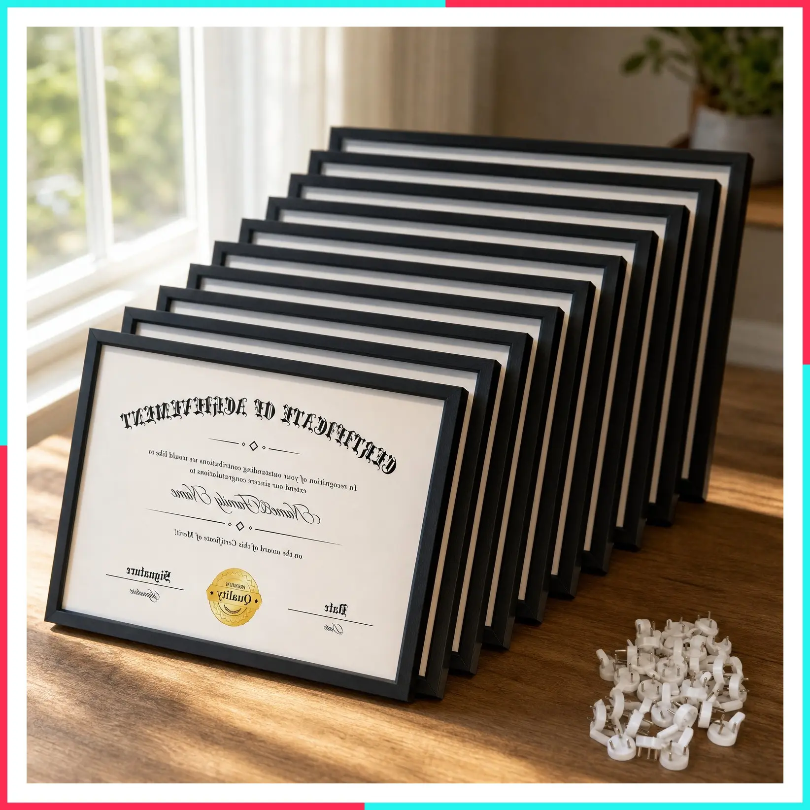 20 Pack Certificate Frames 8.5 x 11, College Diploma Frame, Black