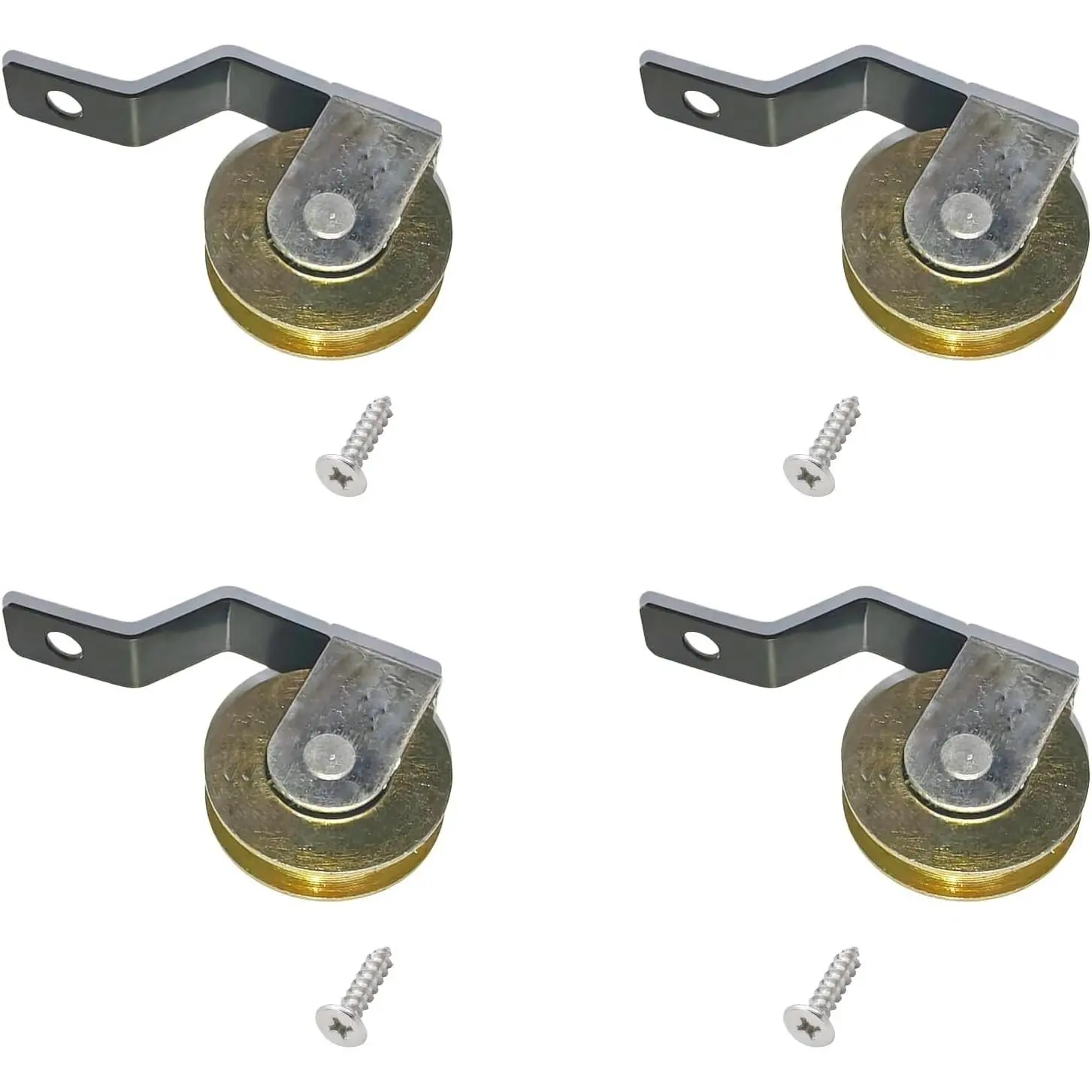 8 Piece 1 inch Heavy Duty Anti Detonation Sliding Screen Door Roller Replacement Kit with V Bias Bent Tension Springs for Patio DIY Screen Door Replacement Roller